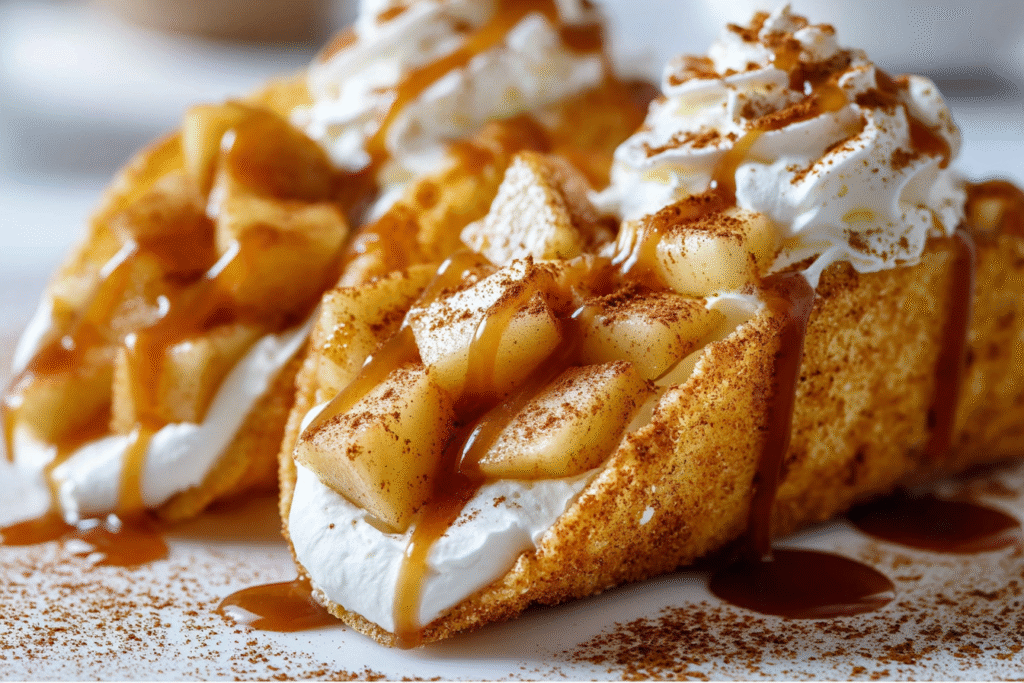 Caramel Apple Dessert Tacos