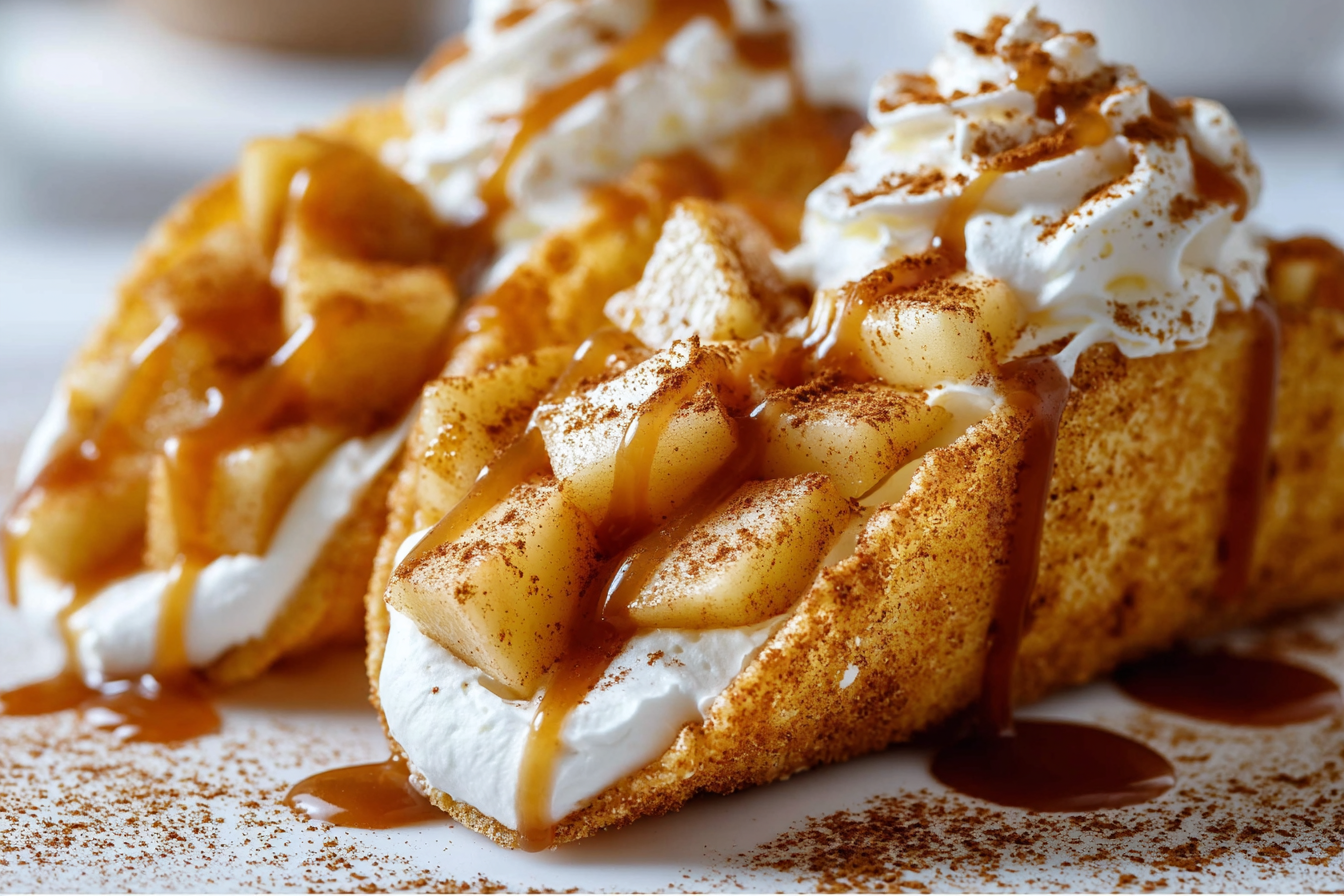 Caramel Apple Dessert Tacos