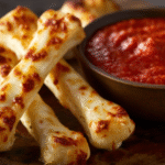 Cheesy Breadstick Bones with Marinara Dip