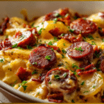 Cheesy Kielbasa & Potato Casserole