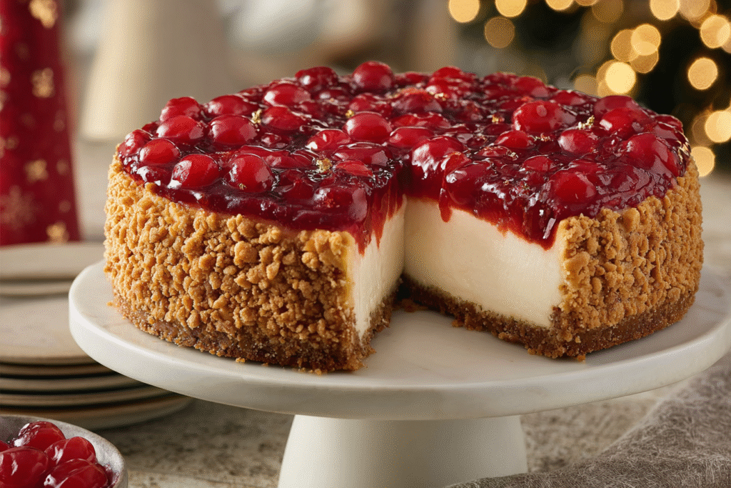 Cherry Crunch Cheesecake