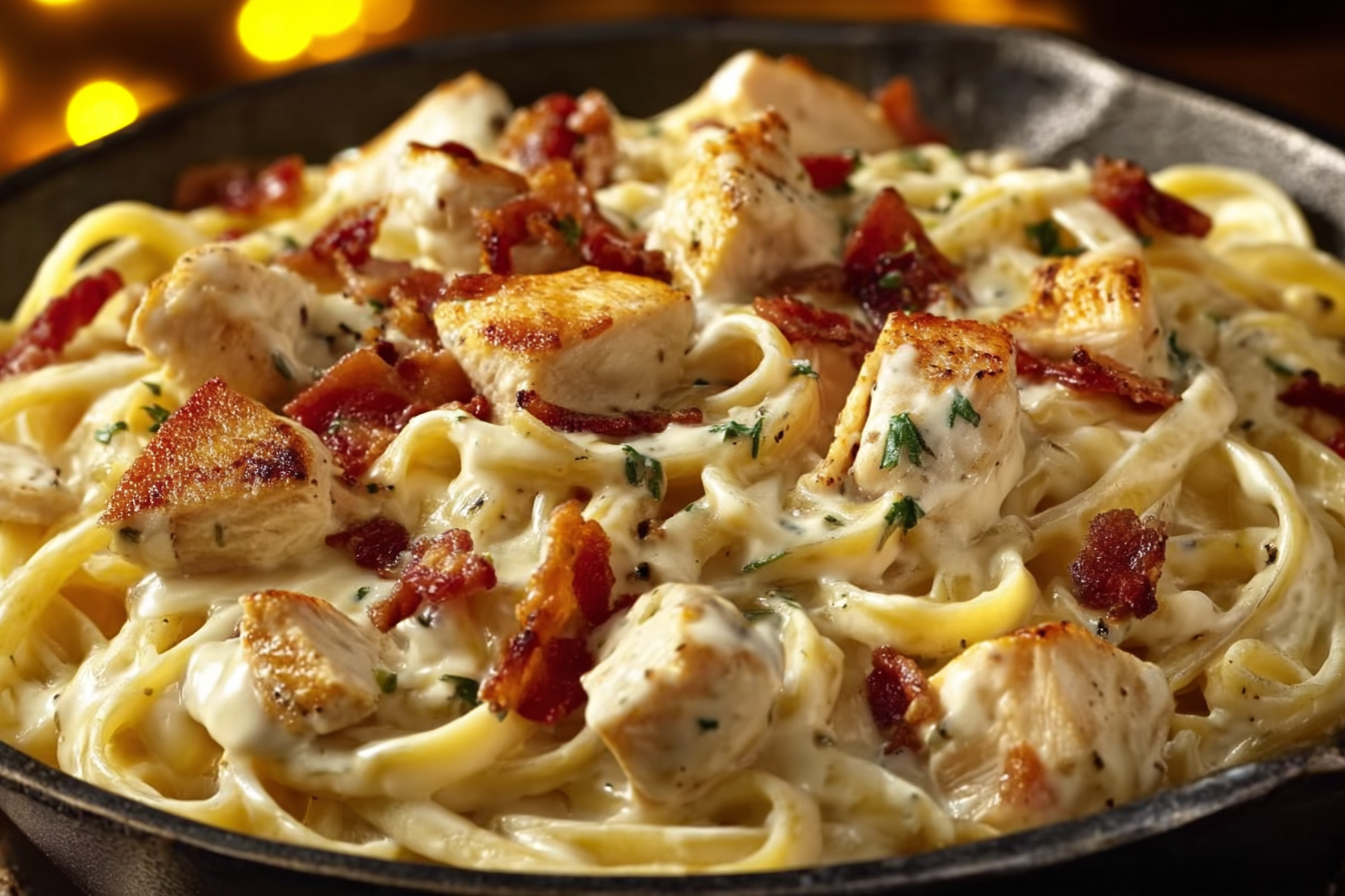 Chicken Bacon Alfredo Pasta