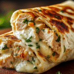 Creamy Chicken Alfredo Burrito