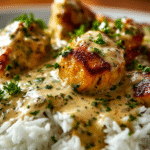 Creamy Garlic Herb Chicken with Rice