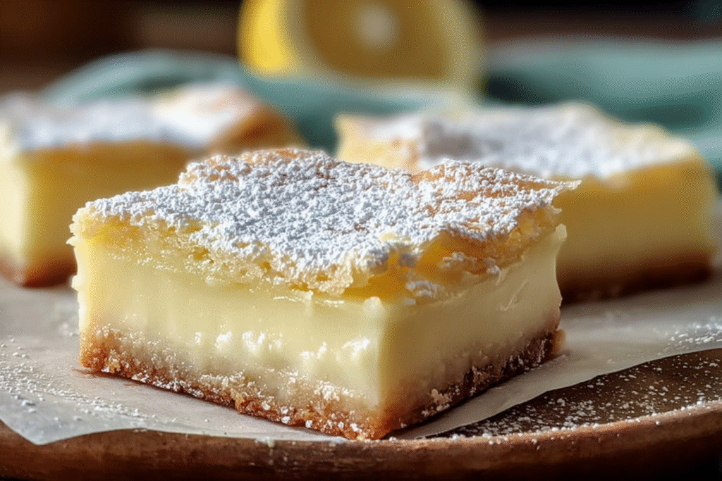 Creamy Lemon Custard Bars
