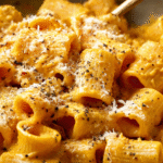 Creamy Pumpkin Parmesan Rigatoni