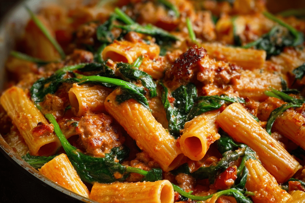 Creamy Tomato Sausage Rigatoni