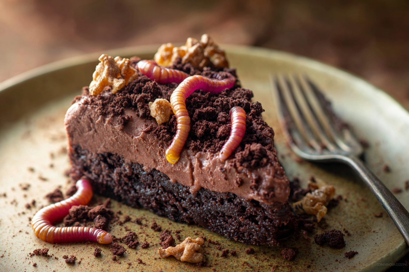 Creepy Crawly Dirt Cake Slice