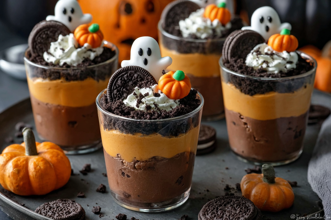 Haunted Pumpkin Patch Pudding Cups