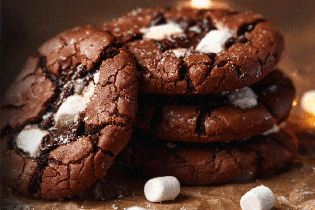 Hot Cocoa Marshmallow Cookies that Melt in Your Mouth