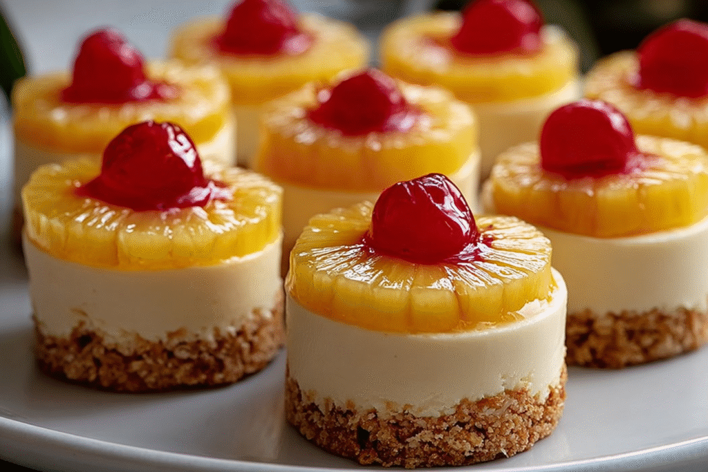 Mini Pineapple Upside-Down Cheesecakes