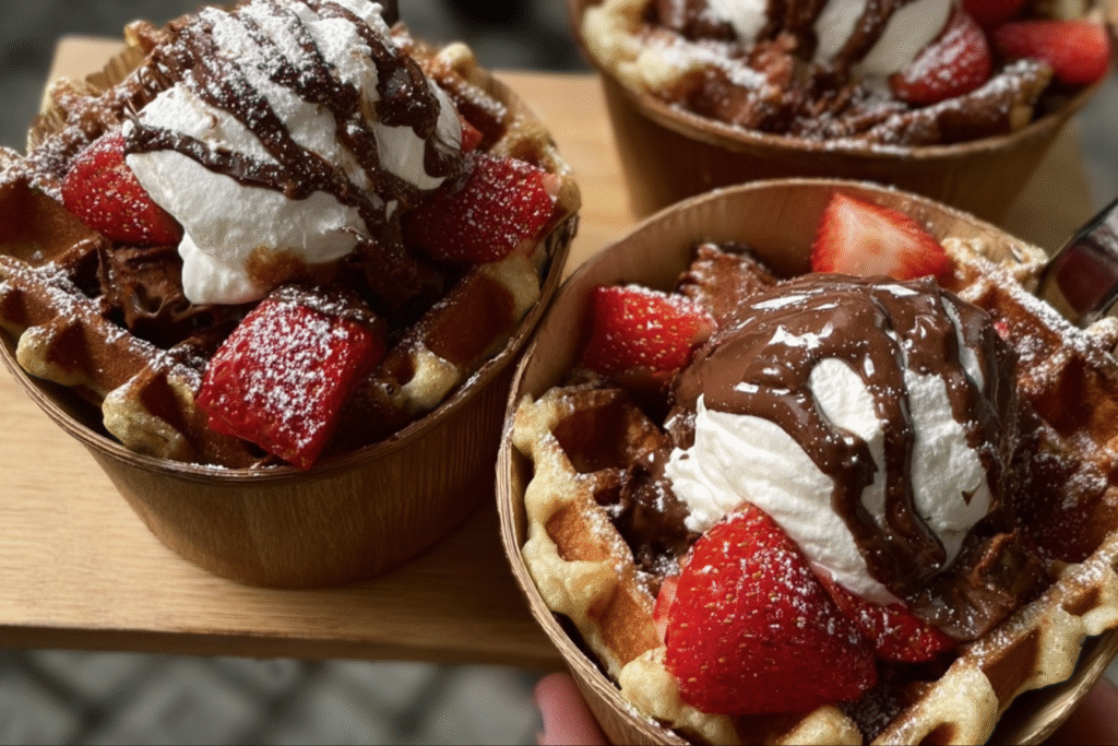 Belgian Waffle Sundae Cups