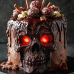 Bloody Skull Drip Cake