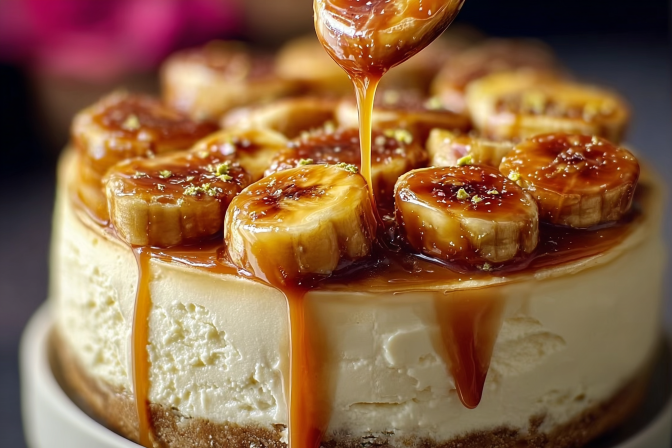 Caramel Banana Cheesecake