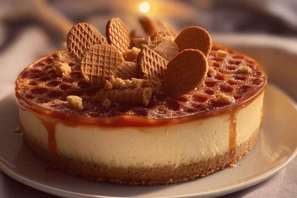Caramel Stroopwafel Cheesecake