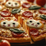 Cheesy Cat-Face Pepperoni Pizza