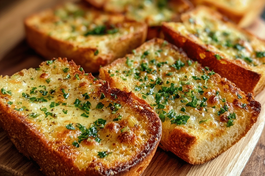 Cheesy Garlic Bread Slices