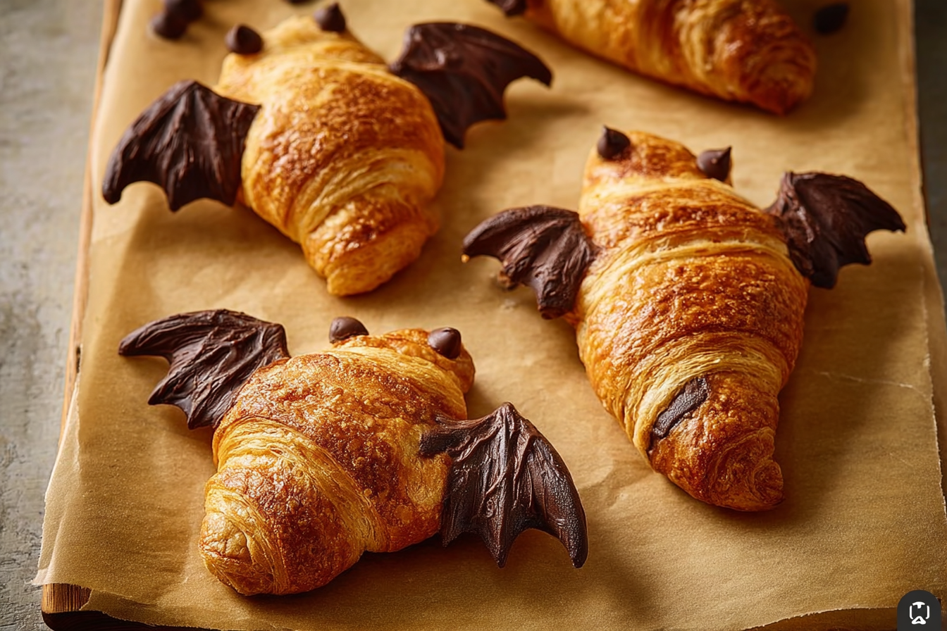 Chocolate Bat Croissants