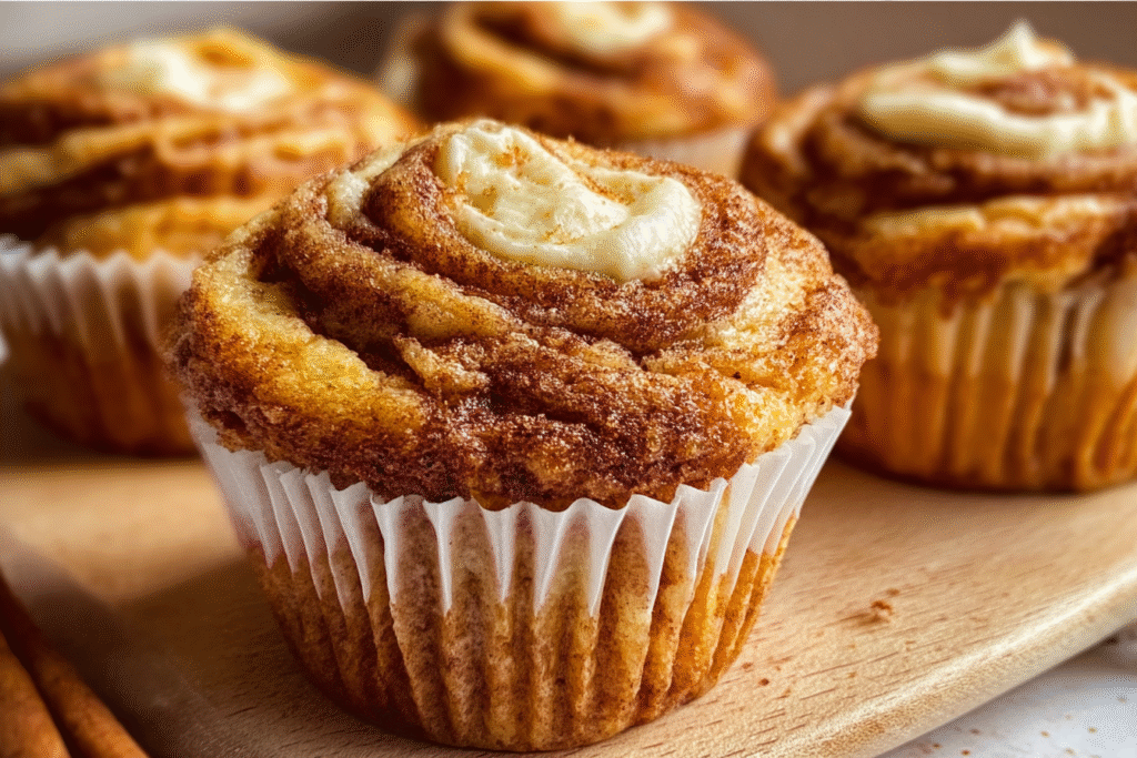 Cinnamon Swirl Cream Cheese Muffins