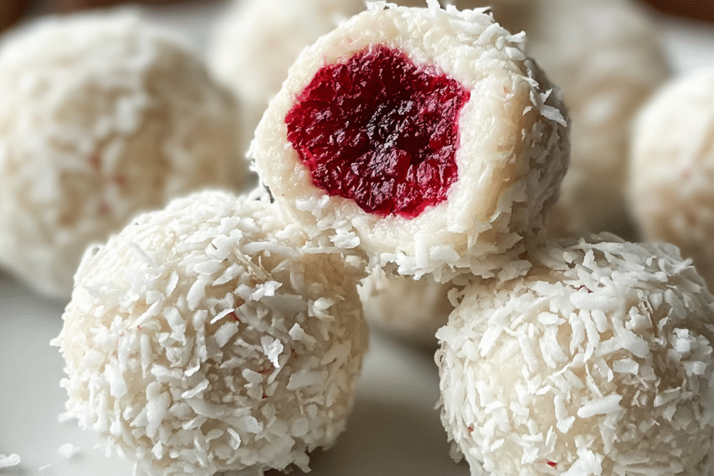 Coconut Raspberry Bliss Balls