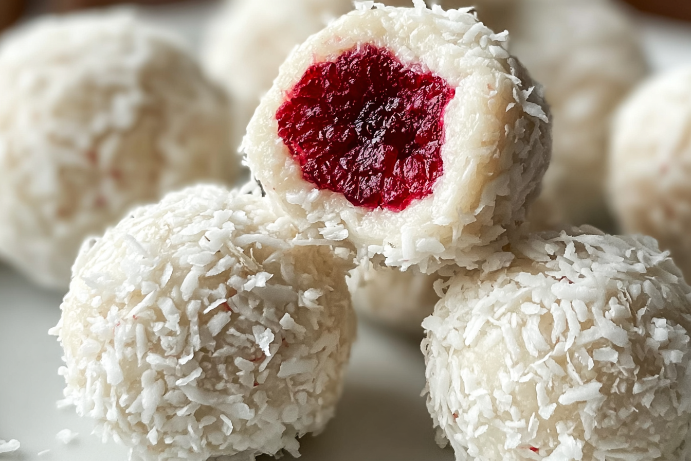 Coconut Raspberry Bliss Balls