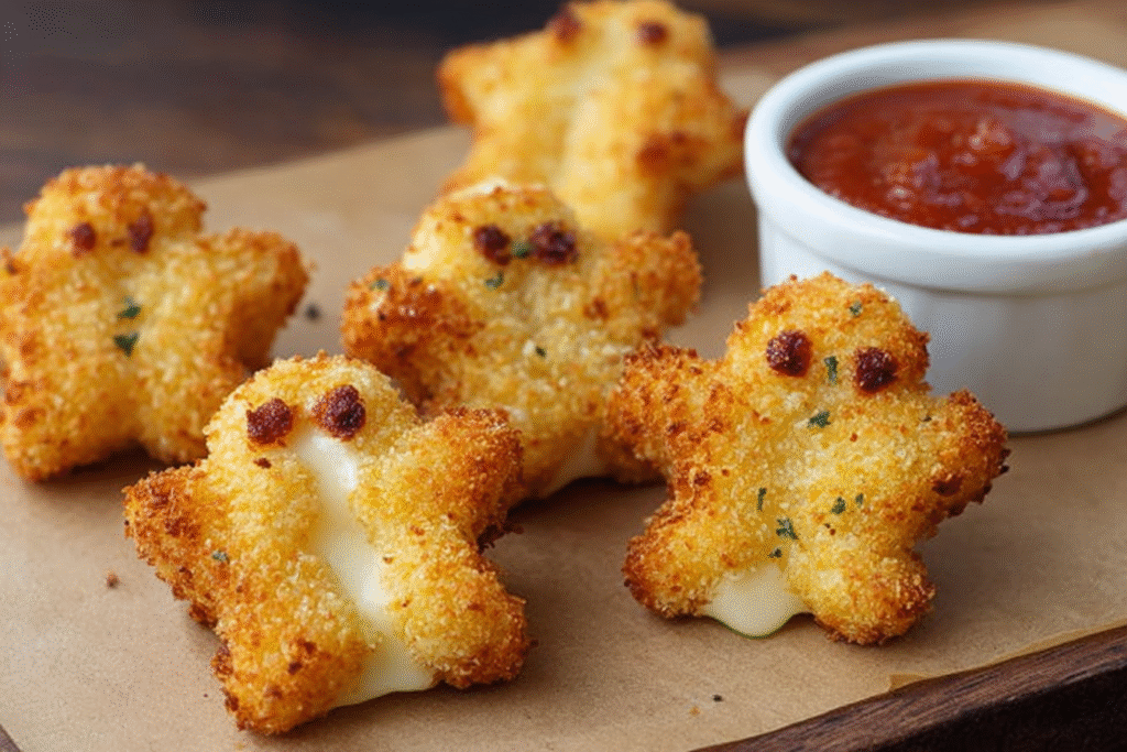 Crispy Mozzarella Ghost Bites