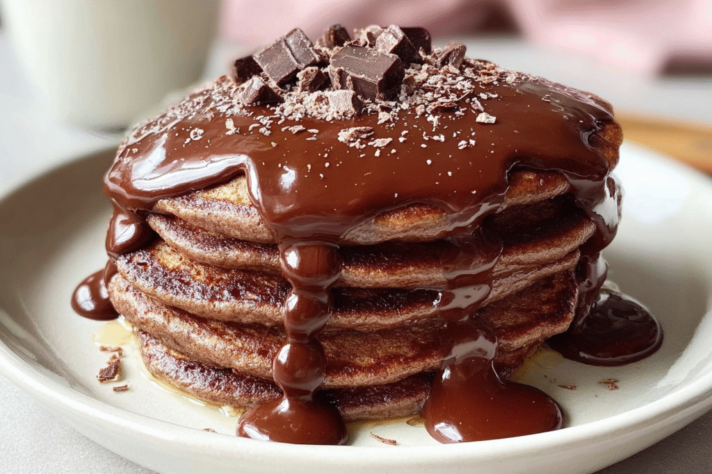 Decadent Double Chocolate Pancakes