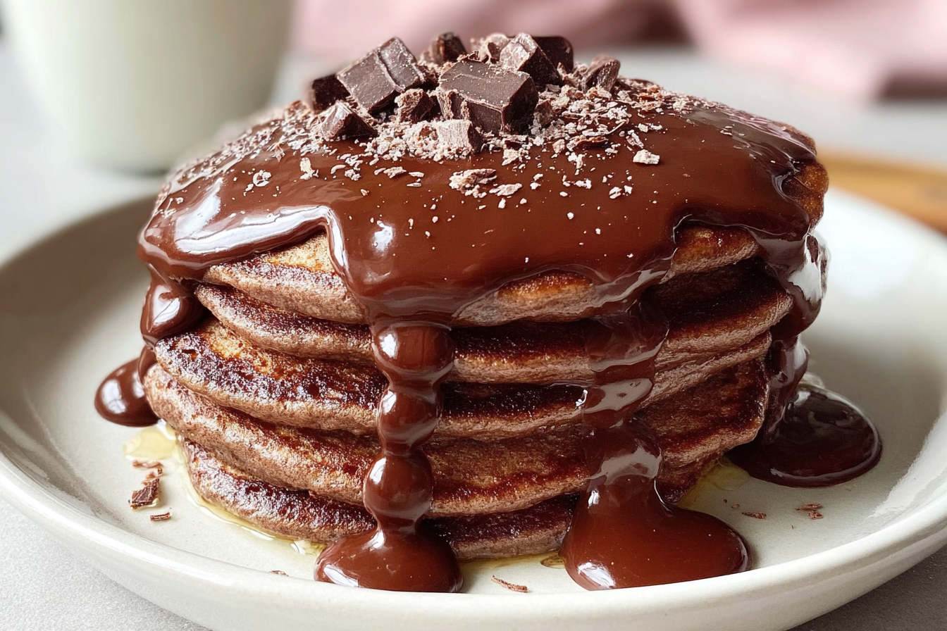 Decadent Double Chocolate Pancakes