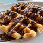 Double Chocolate Drizzle Belgian Waffle