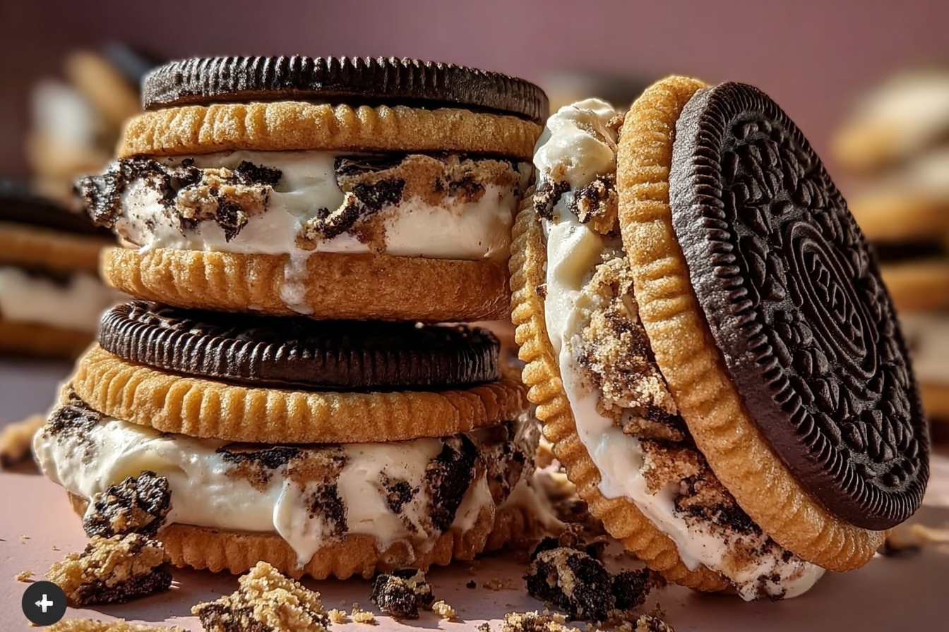 Double Cookie Cream Sandwiches