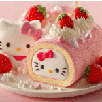 Hello Kitty Strawberry Cream Roll Cake