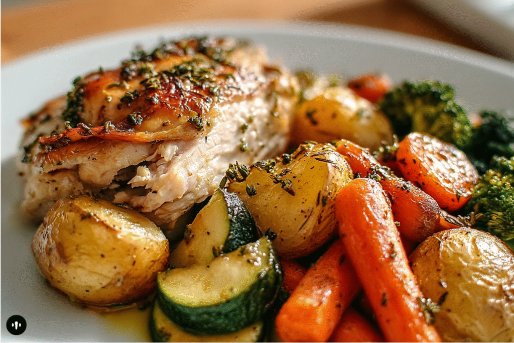 Herb Roasted Chicken with Veggies & Potatoes