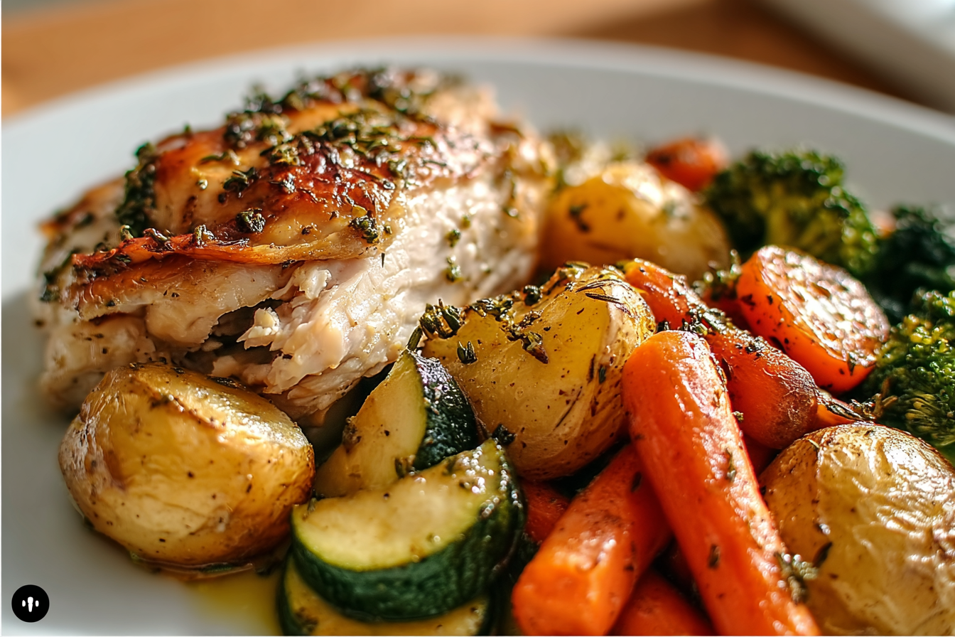 Herb Roasted Chicken with Veggies & Potatoes