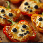 Mini Bell Pepper Mummy Pizzas
