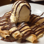 Nutella Crepes with Ice Cream