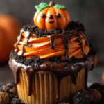 Pumpkin Patch Chocolate Drip Cupcakes