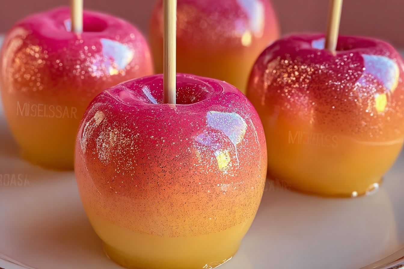 Sparkling Sunset Candy Apples