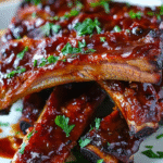 Sticky BBQ Glazed Ribs