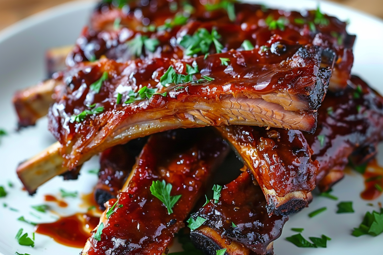 Sticky BBQ Glazed Ribs