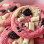 Strawberry Cookies & Cream Chunk Cookies