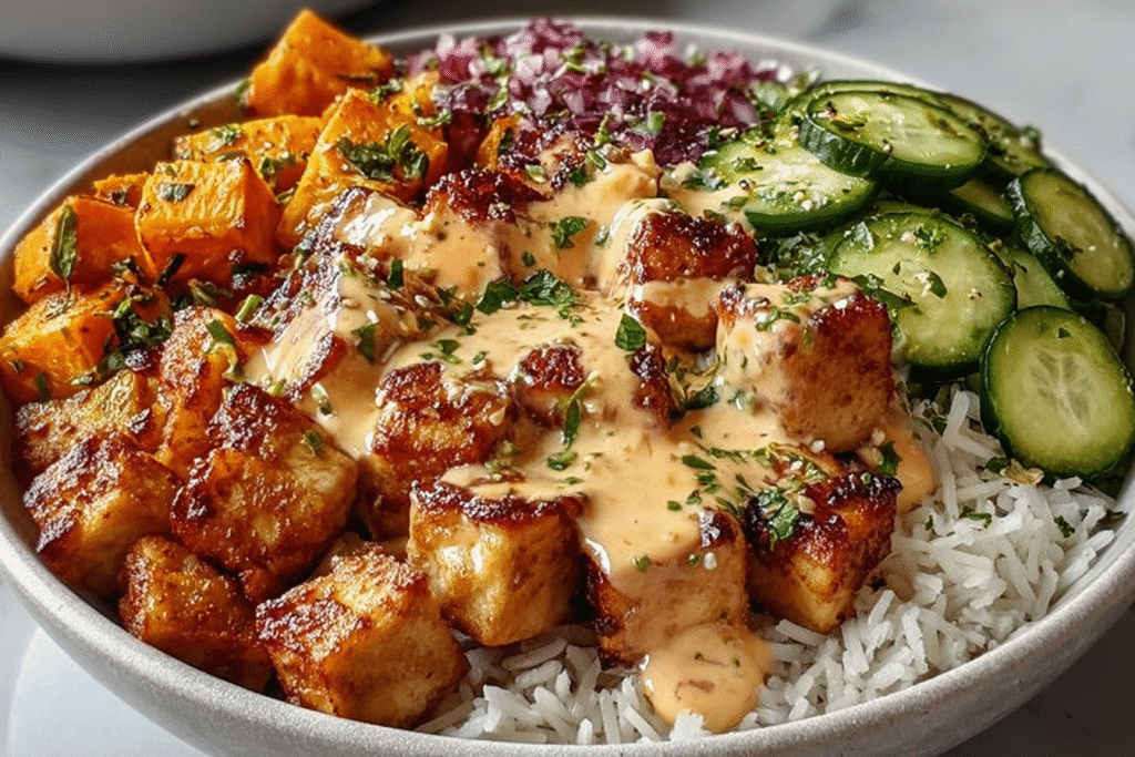 Sweet & Spicy Tofu Power Bowl