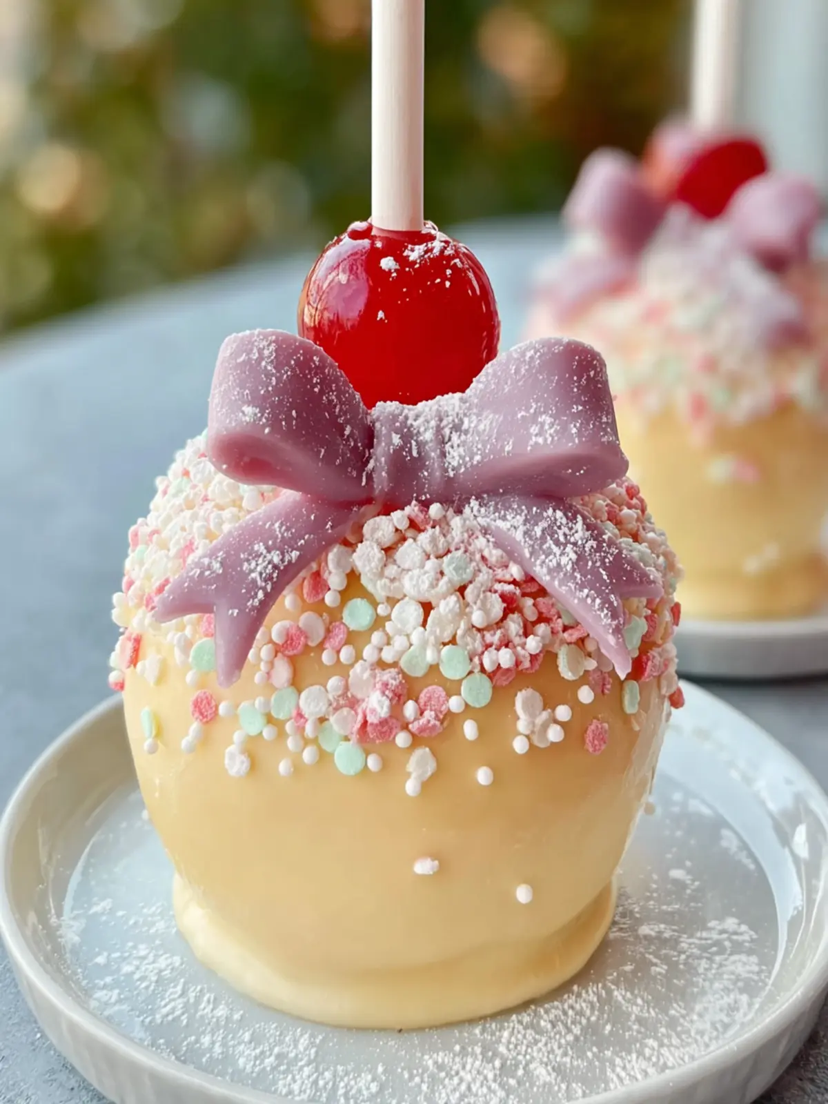 Whimsical Candy-Coated Apple Treat First Image