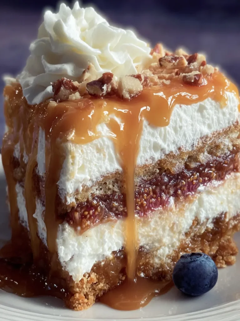 Layered Caramel Fig Cake Delight First Image