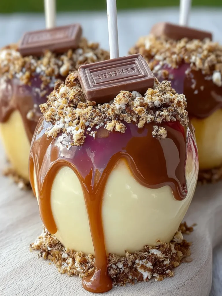 S'mores Chocolate Caramel Apples First Image