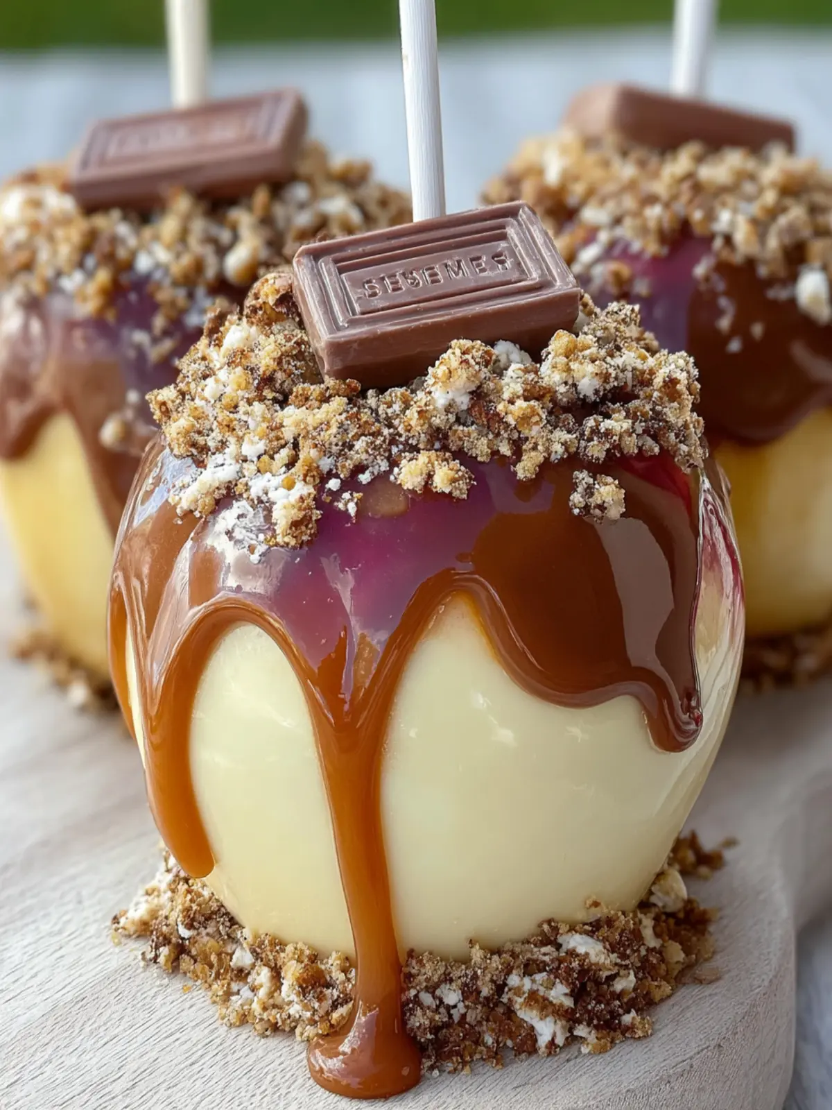 S'mores Chocolate Caramel Apples First Image