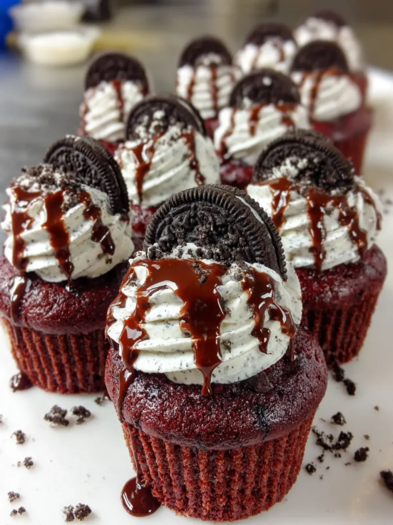 Cookies and Cream Chocolate Cupcakes First Image
