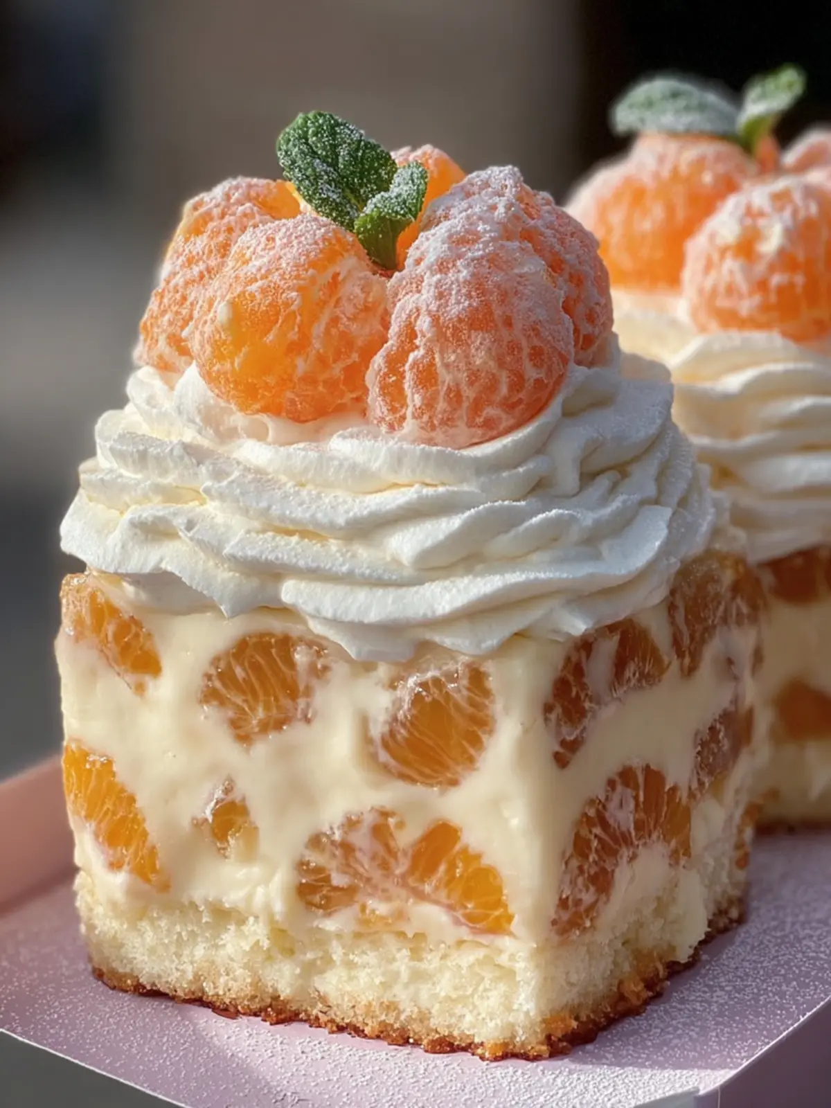 Creamy Mandarin Layered Cake First Image