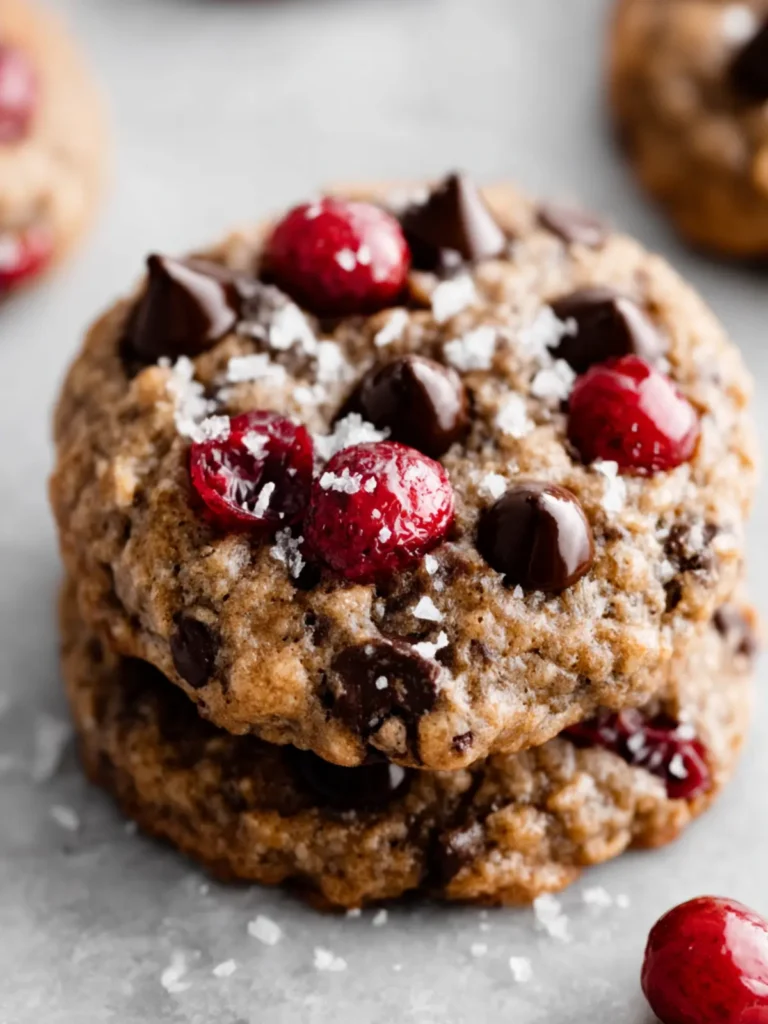 Dark Chocolate Cranberry Oatmeal Cookies: The Ultimate Chewy Holiday Treat First Image