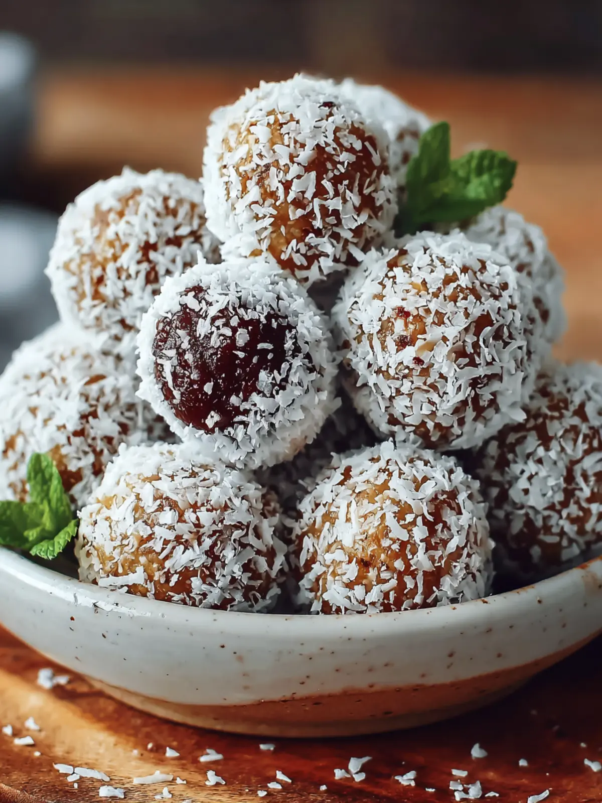 Coconut Chocolate Energy Balls First Image