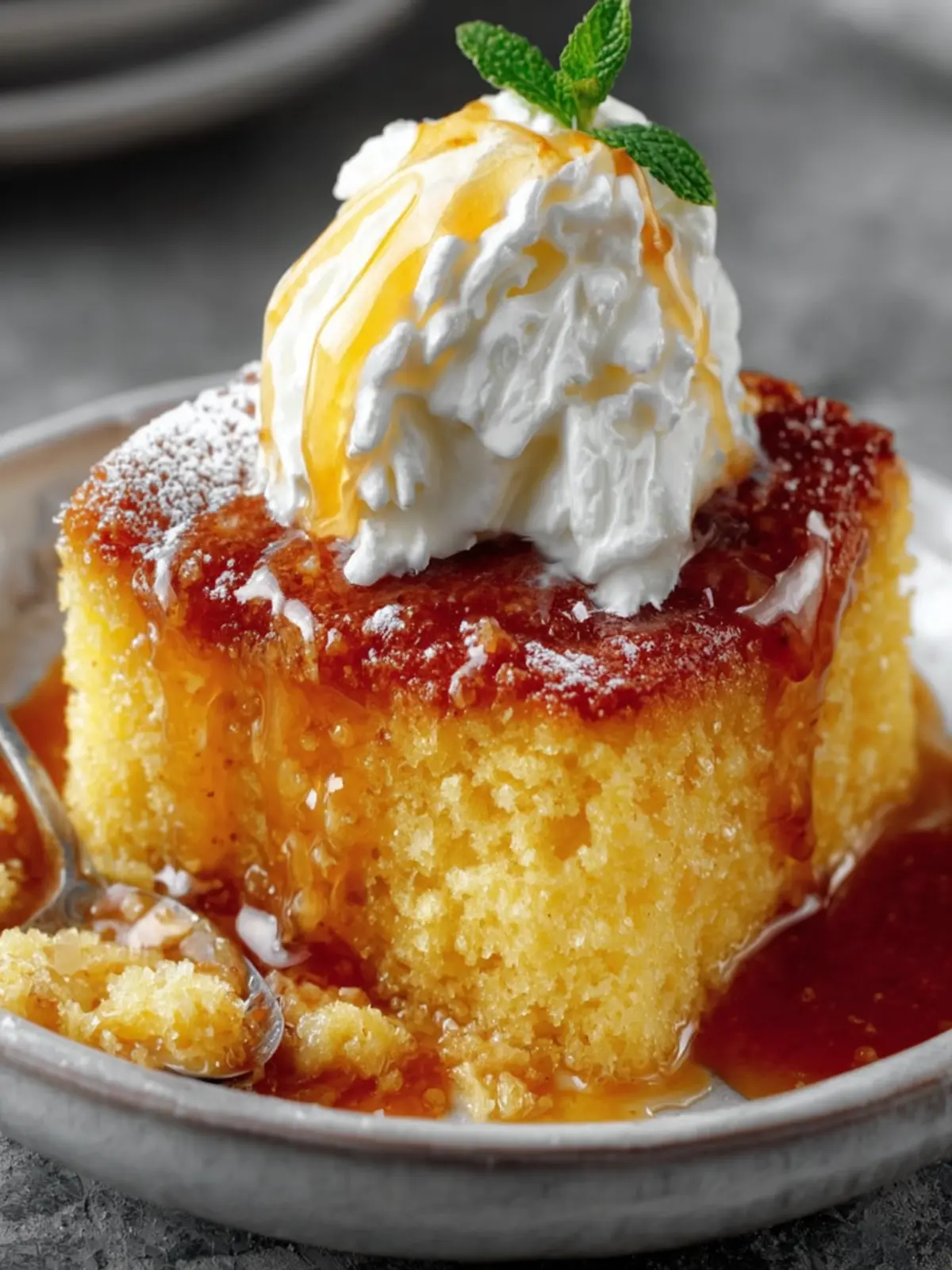 Golden Syrup Sponge Cake Dessert First Image